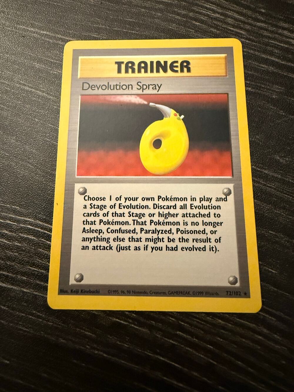 Pokémon Devolution Spray Trainer Original 1999 Pokémon Base Set (Unlimited)